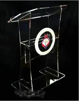 Free Shipping Hot sale Color clear acrylic pulpit podium acrylic podium logo customize