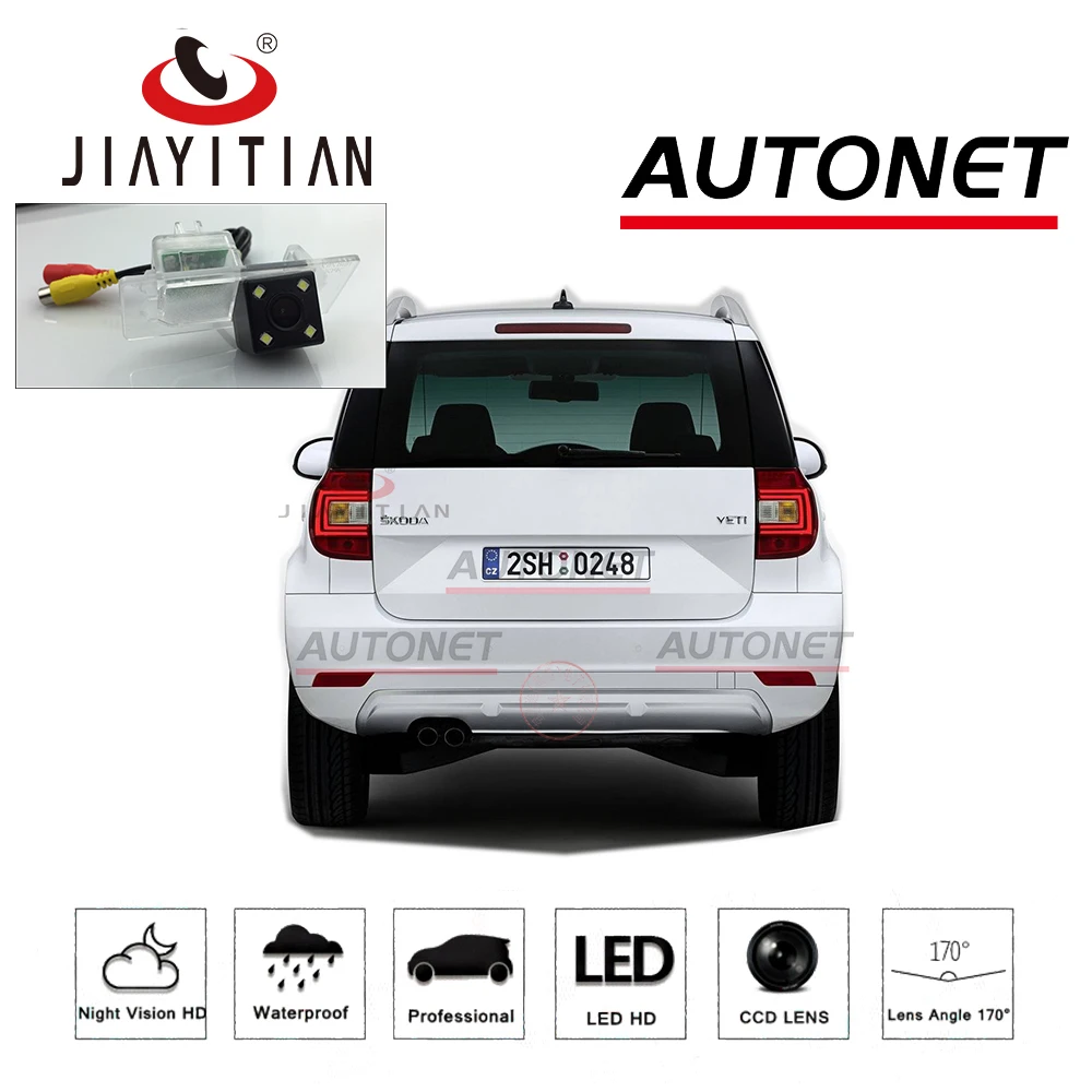 JIAYITIAN камера заднего вида для Skoda Yeti (5L) 2014 ~ 2017 Facelift со светодиодом/камерой