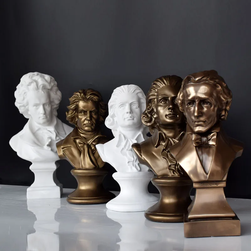Креативная фигурка музыканта Моцарта Бетховен ципана скульптура украшения для