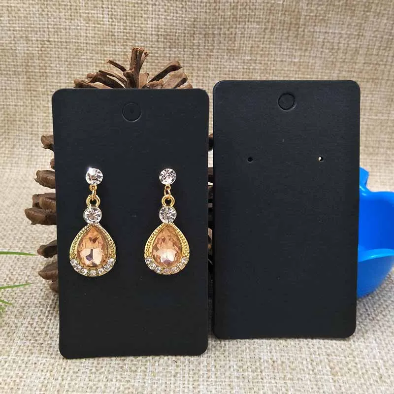 1 пара серьги из крафт бумаги 5 Х9 см черные/крафтовые/розовые/белые/желтые средней
