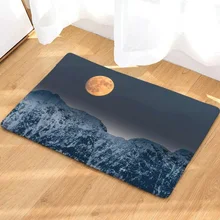 CAMMITEVER луна снег горы леса лес естественная сцена коврик в прихожую моющийся кухня пол ванная комната