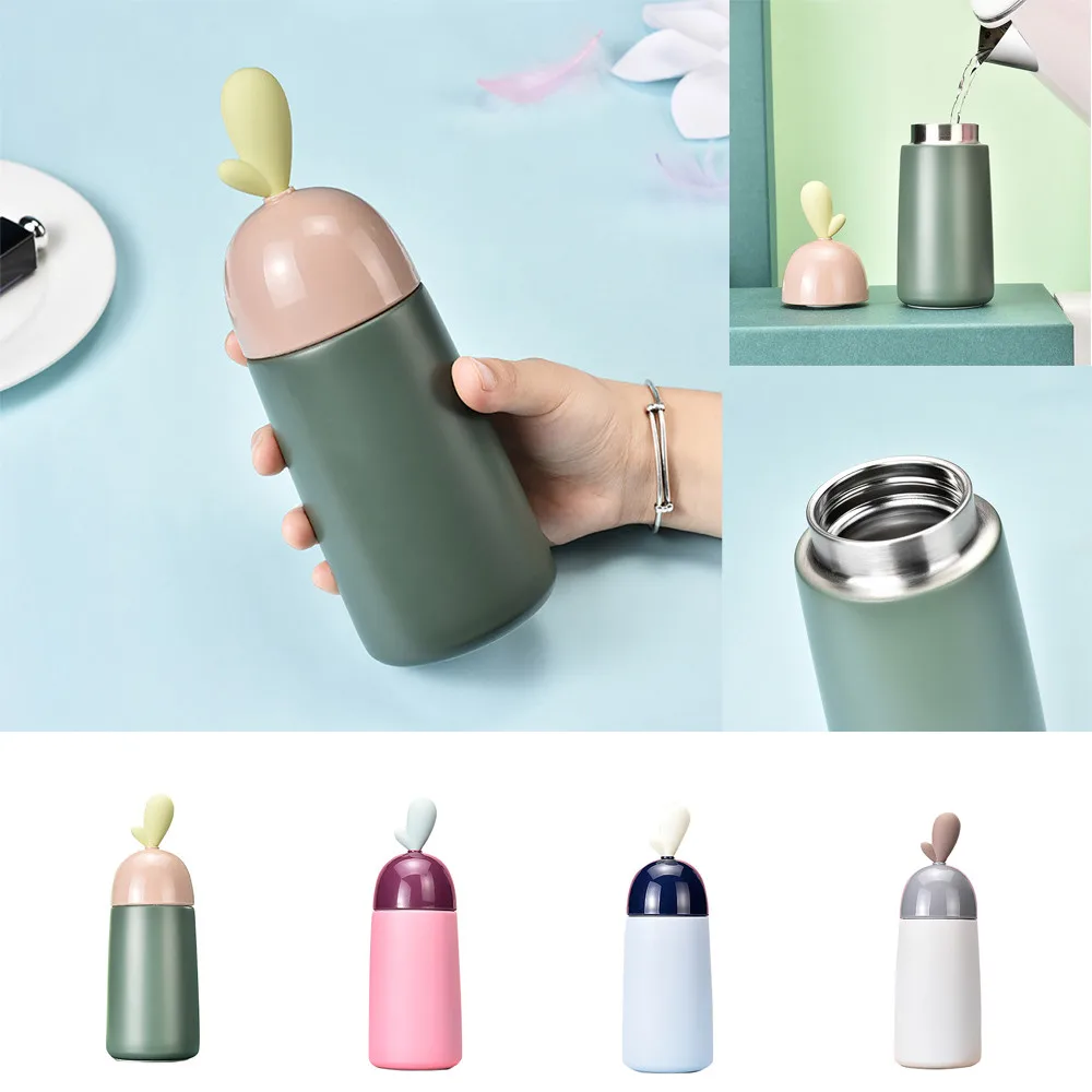

Thermos Bottle Heart-shapedStainless Steel Vacuum Flask Thermos Coffee Cup Travel Water Bottle L521