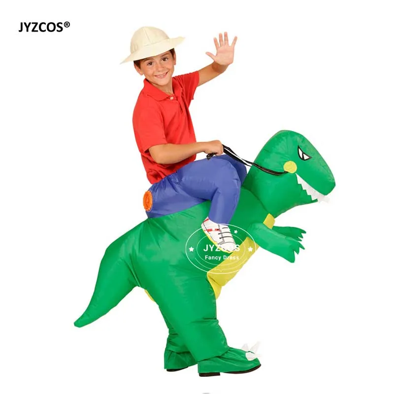 JYZCOS new boy girl Kids Inflatable Dinosaur Costume Fantasia Jurassic World Dinosaur Cosplay airblown Costume Party Dress Suits (4)