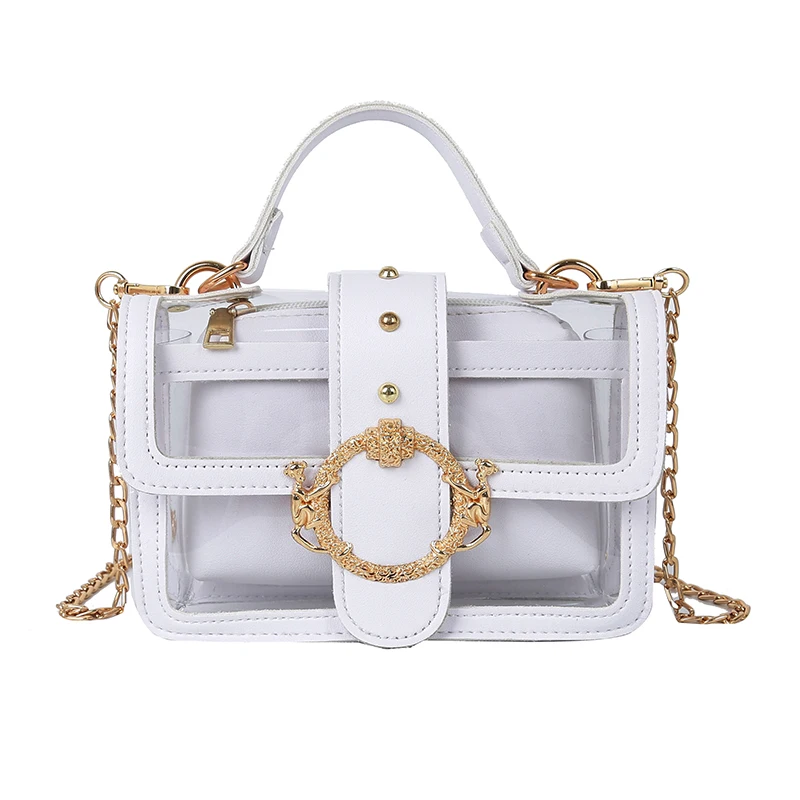 

Bag for Women 2019 Summer PVC Transparent Handbags Clear Purse Women Messenger Crossbody Shoulder Bags Beach Bags sac a main 2pc