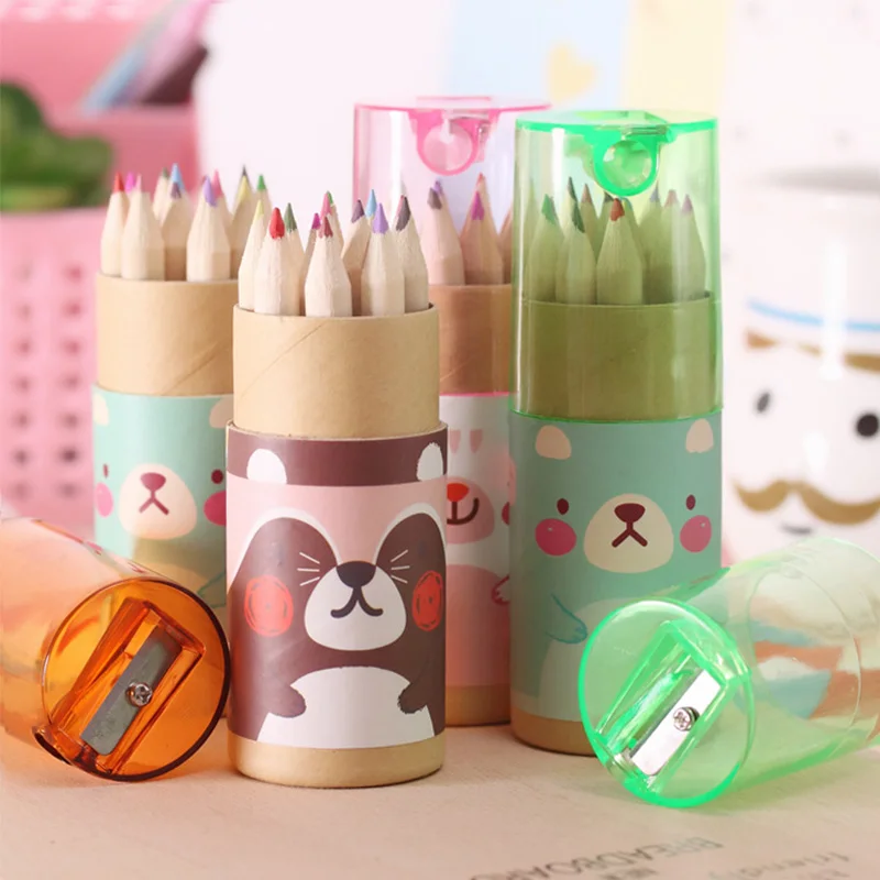 FGHGF 12 шт./лот чистый цвет цветов карандашный рисунок живопись в коробке яркие