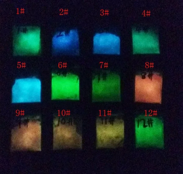 500 г/пакет Смешанный 10 светящийся порошок, супер яркий фосфорный порошок материал для украшения, светящаяся в темноте пудра краска