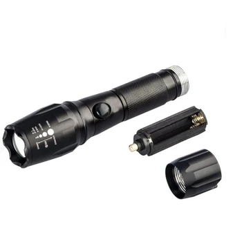 

MUQGEW Zoomable Military Flashlight Lamp FREE 18650 Hot Sell Drop Shipping Self Defense Hard light 5000LM CREE T6 LED Torch