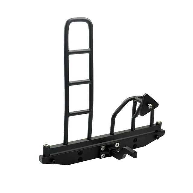 Special Offers 1:10 Rc Crawler Aluminum Alloy Rear Bumper Hintere Sto&szlig;stange W/ Spare Tire Rack &amp;Ladder For D90