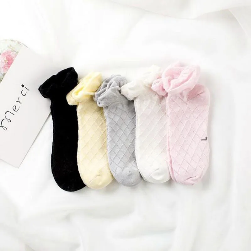 5 пар детских носков для новорожденных, летние сетчатые хлопковые носки в горошек, простые полосатые детские носки для мальчиков и девочек
