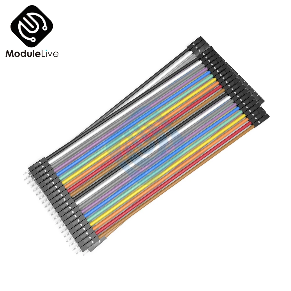 40 шт в ряд Dupont кабель 20 см 2 54 мм 1pin 1 p папа к женскому перемычку для Arduino макетной