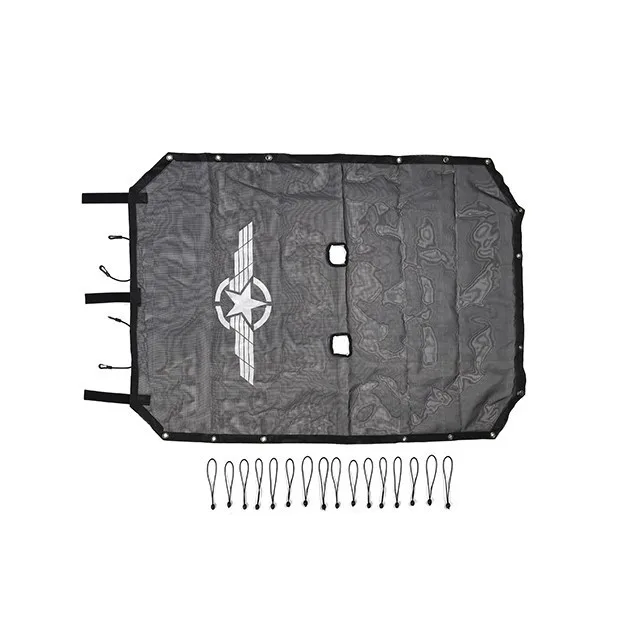 wings 4 DOOR MOPAI, различные стили, 2/4, для двери автомобиля, верхняя часть, Солнцезащитная сетка, покрытие крыши, защита от УФ лучей, сетка для Jeep Wrangler JK 2007+, автомобильные аксессуары - Цвет: wings 4 DOOR