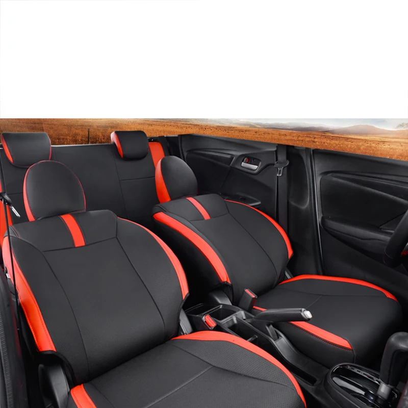 

lsrtw2017 fiber leather car seat cushion seat cover for honda fit 2014 2015 2016 2017 2018