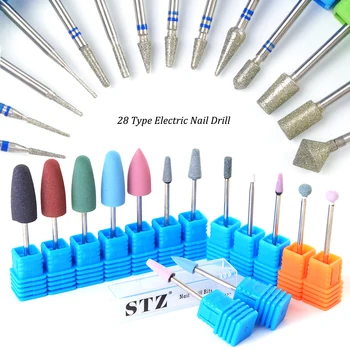 

28 Type Drill Drill Bits Electric Manicure Rubber Silicone Ceramic Diamond Milling Cutter Polishing Pedicure Nai Files TR065/056