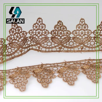 

Manufacturers spot wholesale brown polyester water - soluble embroidery lace high - end clothing decorative accessories