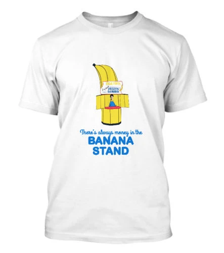 أحدث 2018 جديد الكبار الأبيض الكوميديا تلفزيوني اعتقل التنمية المال الموز حامل تي شيرت عالية الجودة أعلى المحملات