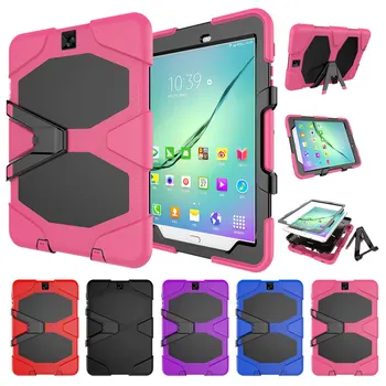 

Case For Samusng Galaxy Tab S2 9.7 inch SM T810 T813 T815 T819 Silicone Shockproof Kickstand Tablet Cover For SM-T810 T815