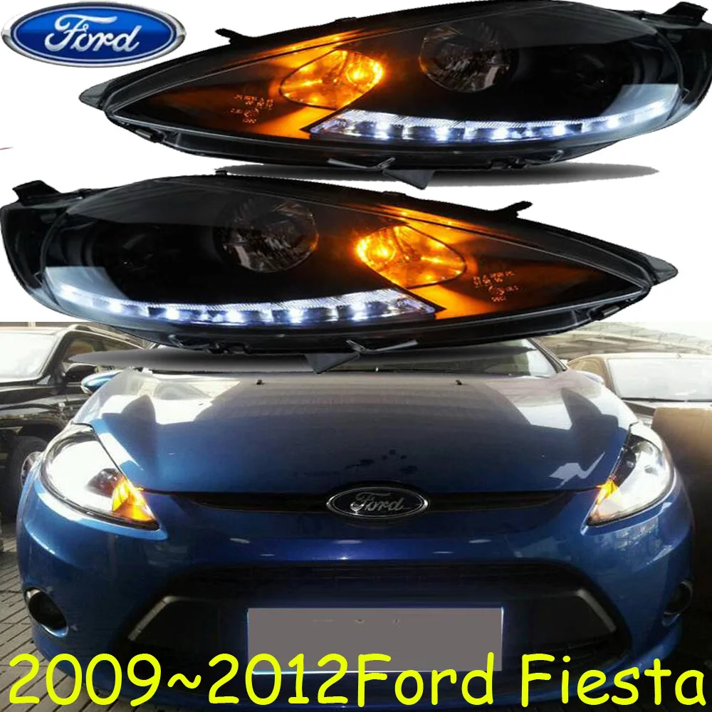 2009 2010 2011 2012y автомобильный Бумер головной свет для Ford Fiesta фары автомобильные аксессуары светодиодный DRL HID ксенон, противотуманная фара Fiesta