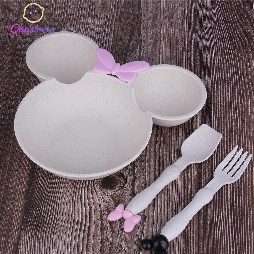 

Baby Tableware Feeding Baby Kids Tableware Children Food Dinner Snack Bowl Dishes Silicone Plate Bowl Spoon Fork Dinnerware Set