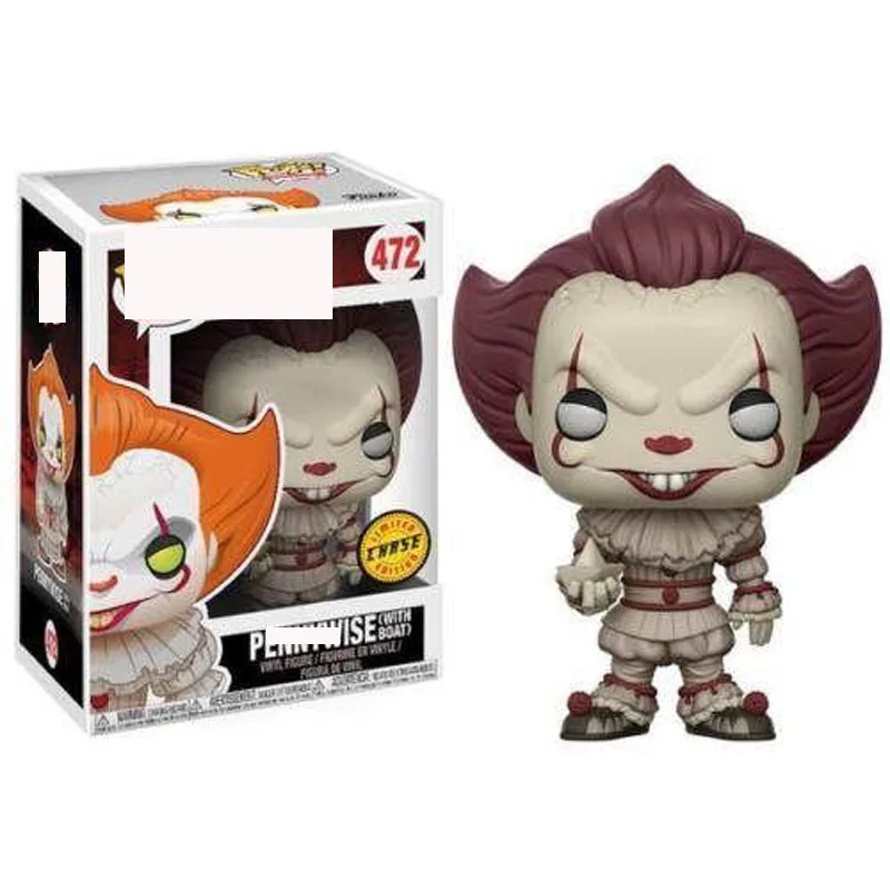 Funko pop Movies Стивен Кинг это Джокер клоун персонаж PENNYWISE Виниловая фигурка кукол игрушки - Цвет: exclusive 472 box