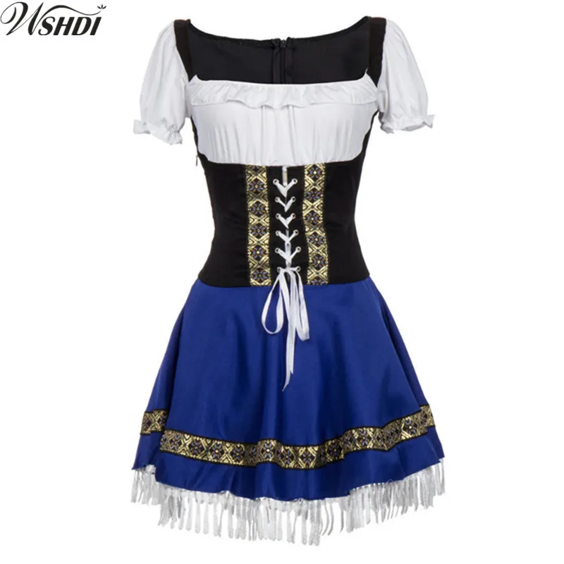 

S-XXXL Adult Oktoberfest Beer Girl Costumes Germany Beer Maid Costumes Ladies Halloween Cosplay Fancy Dresses Outfit