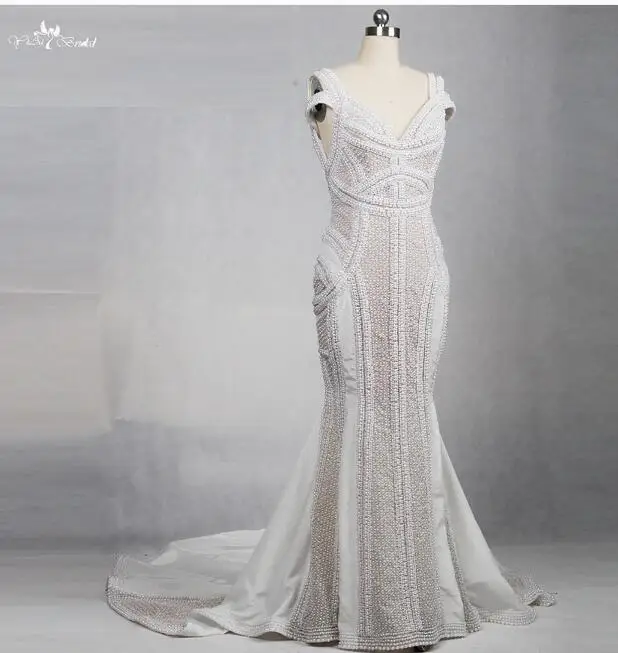 RSW1163 Yiaibridal, высокое качество, для Африки, женское, тяжелое, расшитое бисером и жемчугом, сексуальное свадебное платье, Русалка, Vestidos De Noiva De Luxo - Цвет: picture color