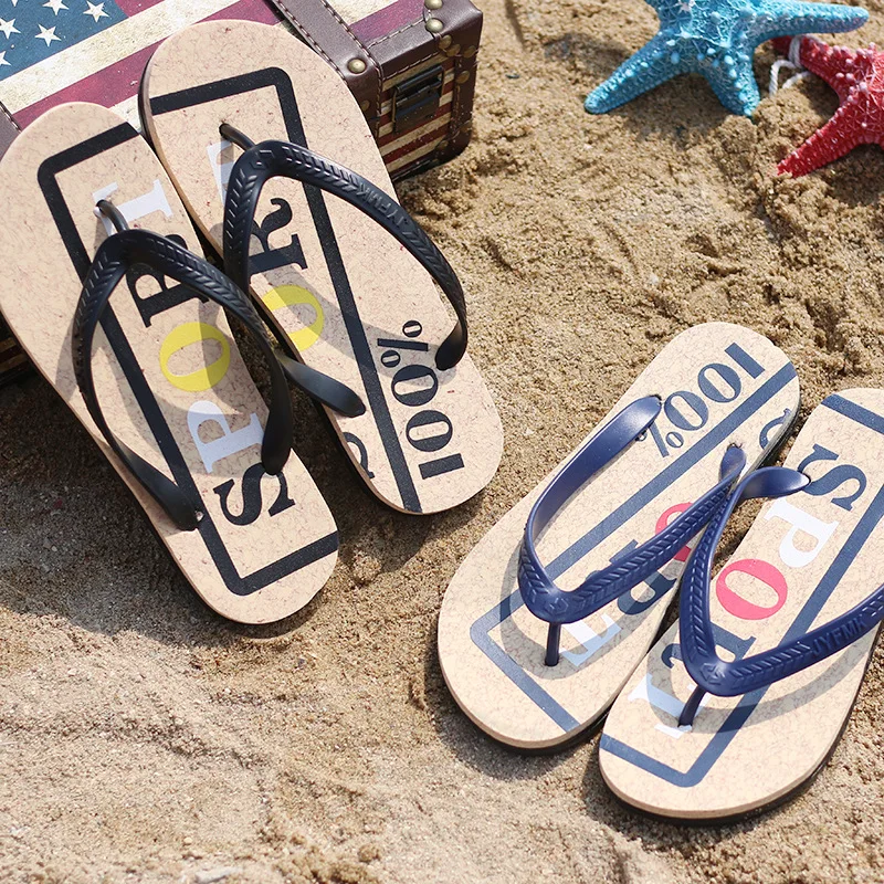 

2017 Mens Flip Flops Sandals Rubber Casual Men Shoes Summer Fashion Print Beach Flip Flops Sapatos Hembre sapatenis masculino