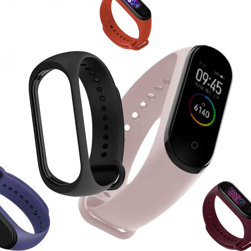 Ремешок силиконовый для Xiaomi Mi Band 5 4 3 сменный Браслет наручных часов Amazfit