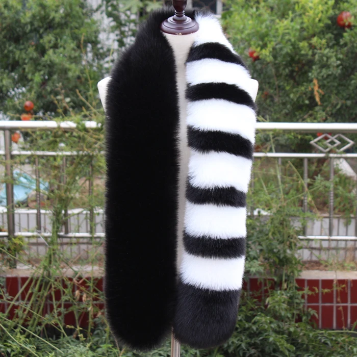 black and white fur shawl