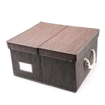 

Can be Folded Clothes Christmas Storage Box Organizer Clutter Storage Bin Slubbed Fabric and 3E Fabric Storage Container TAOSCIL