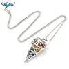 Ayliss – pendentifs hexagonaux en cristaux de guérison des 7 chakras Reiki, pendentif en pierre pointue, médaillon ouvrable, collier, bijoux ► Photo 2/4