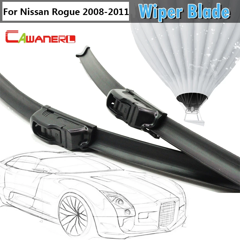 Cawanerl For Nissan Rogue 2008 2011 2Pcs Car Front Window Wiper Blades