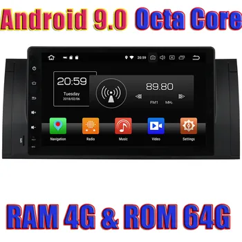 

WANUSUAL Android 9.0 Car GPS Navigation For BMW M5 E39 (1995 1996 1997 1998 1999 2000 2001 2002 2003) X5 E53 (2000-2007) NO DVD