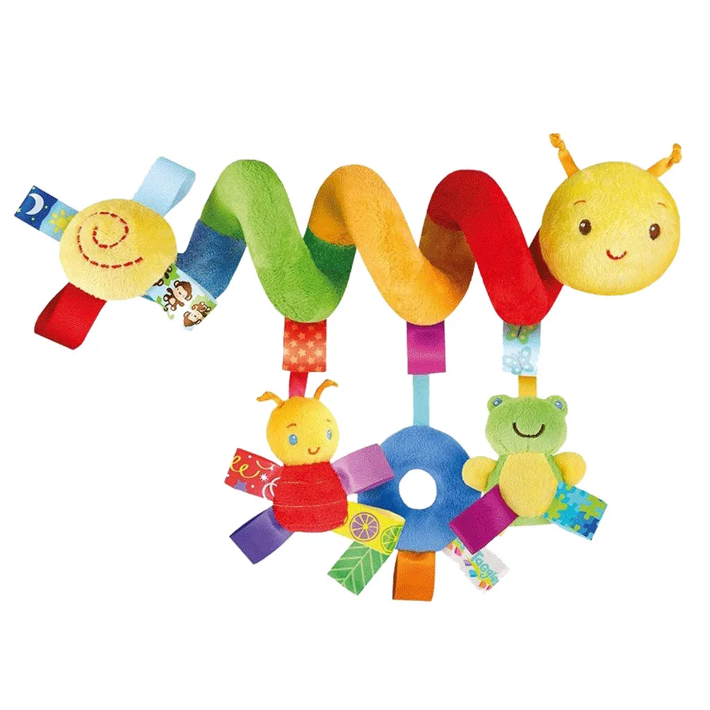Baby Infant Rattle Plush Animal Stroller Music Hanging Bell Toy Doll Soft Bed RF