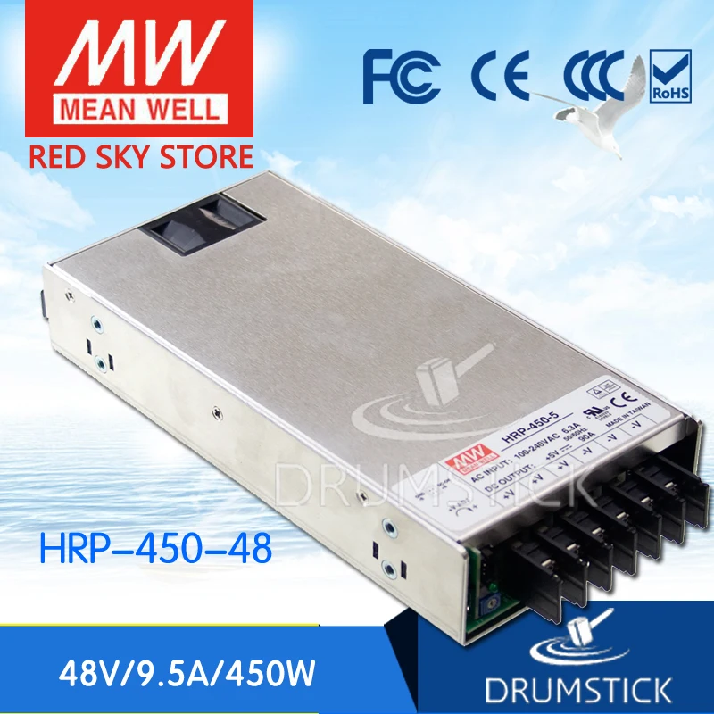 

MEAN WELL HRP-450-48 48V 9.5A meanwell HRP-450 48V 456W Single Output with PFC Function Power Supply