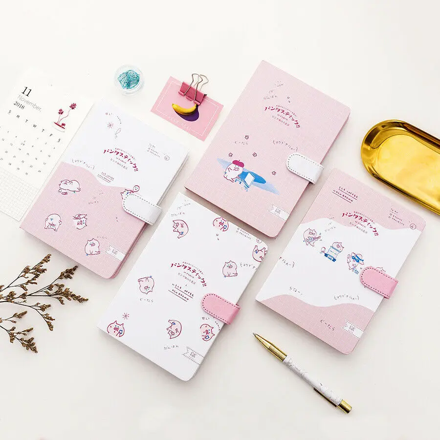 

Magnetic buckle hardcover creative cute girl's small fresh handbook notebook