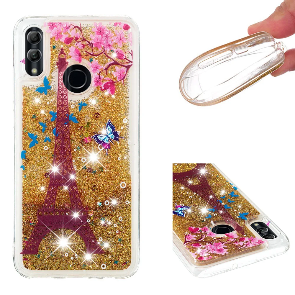 

Fashionable cartoon painting is suitable for Huawei Honor 10 Lite dynamic quicksand anti - falling mobile phone shell