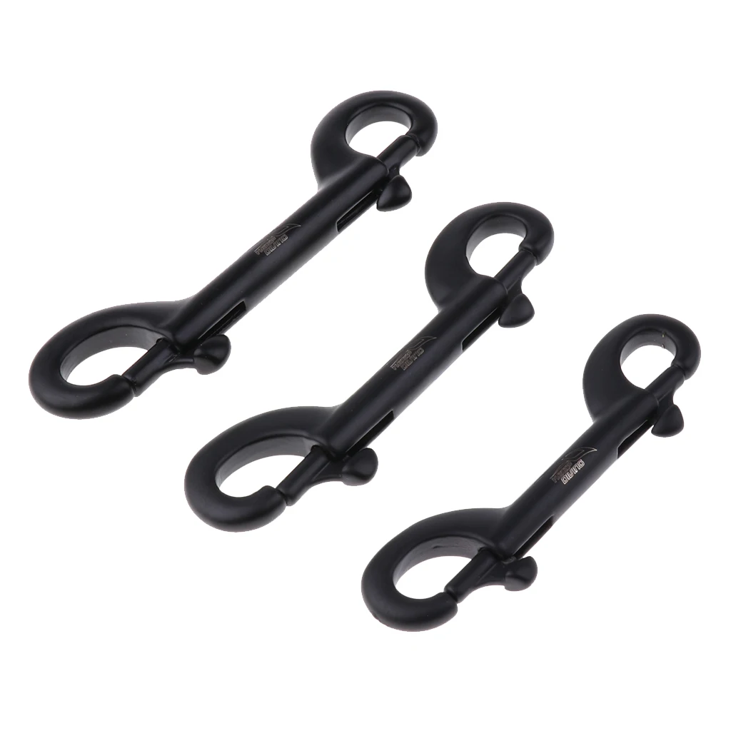 1 Pcs Heavy Duty Double End Bolt Snaps 316 Stainless Steel Hook for Scuba Diving Diver Black 90mm/100mm/115mm Fishing 