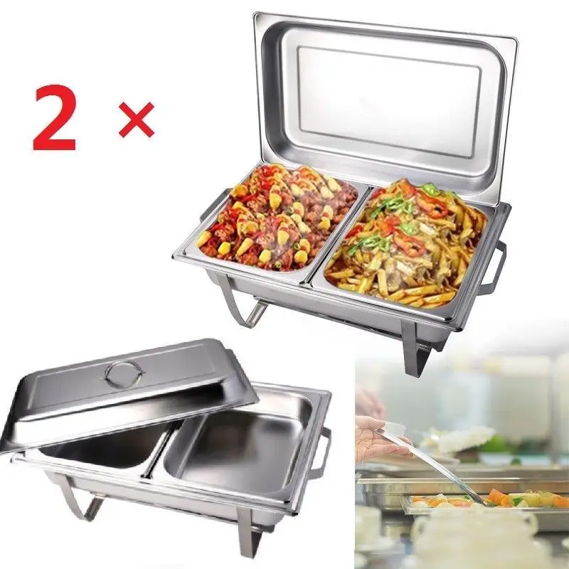 2pcs 4.5L Chafing Dish Buffet Stoves Caterers Food Warmer Tray Dinner Serving | Бытовая техника