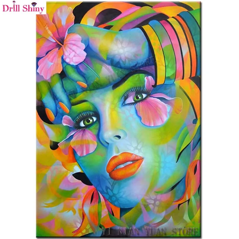

Embroidery Full 5D DIY Diamond Painting Abstract Needlework Cross Stitch Round Rhinestone Handmade Decoration Art Gift Crafts