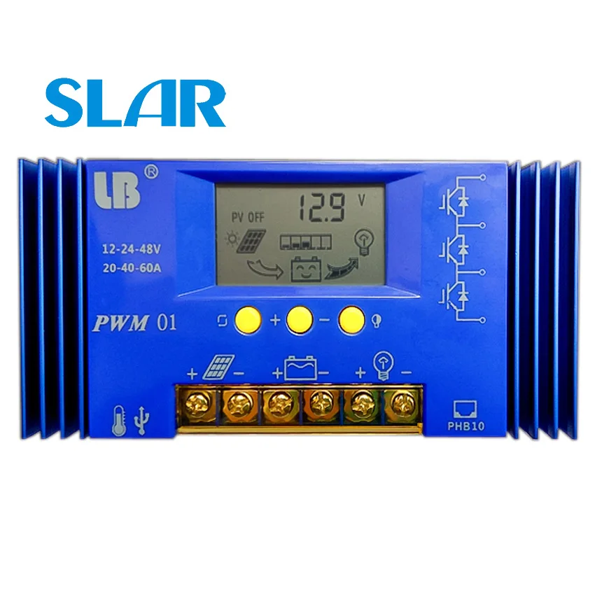 

40A 60A PWM LB Brand Solar Panel Charge Controller Regulator LCD Display 12V/24V/48V Auto 40A Lithium iron battery Li Li-ion