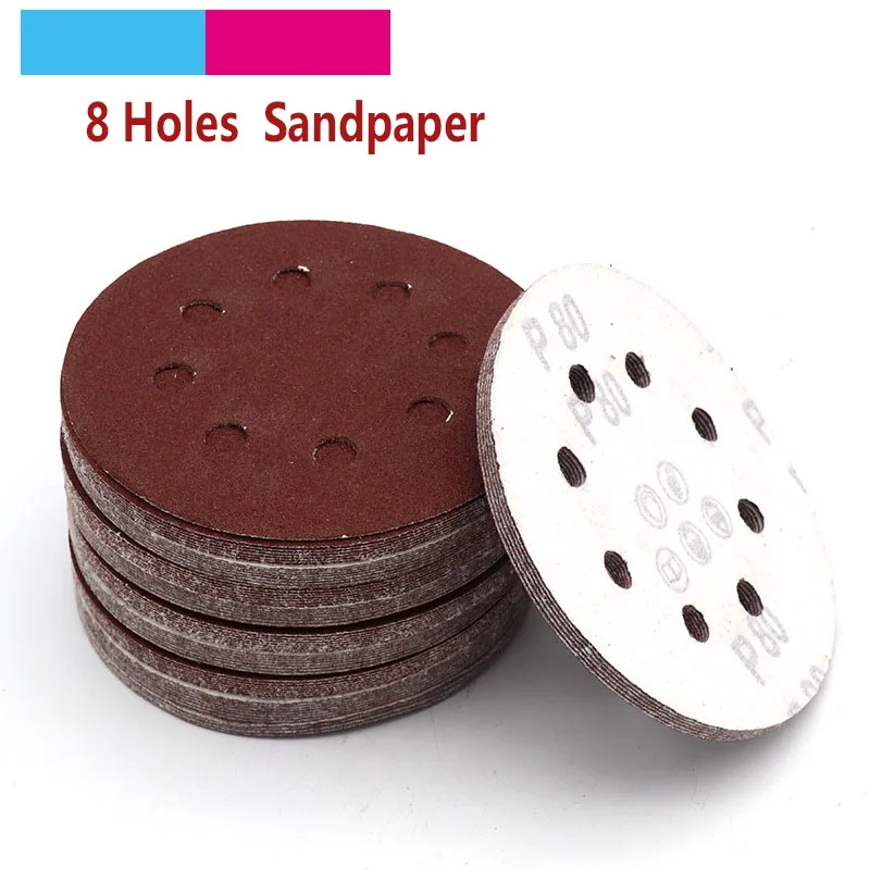 

100pcs Grit 40 ~ 2000 Abrasive Round Self Adhesive Sanding Disc 125mm Polishing for Metal Wood Sander Power Tools Accessories