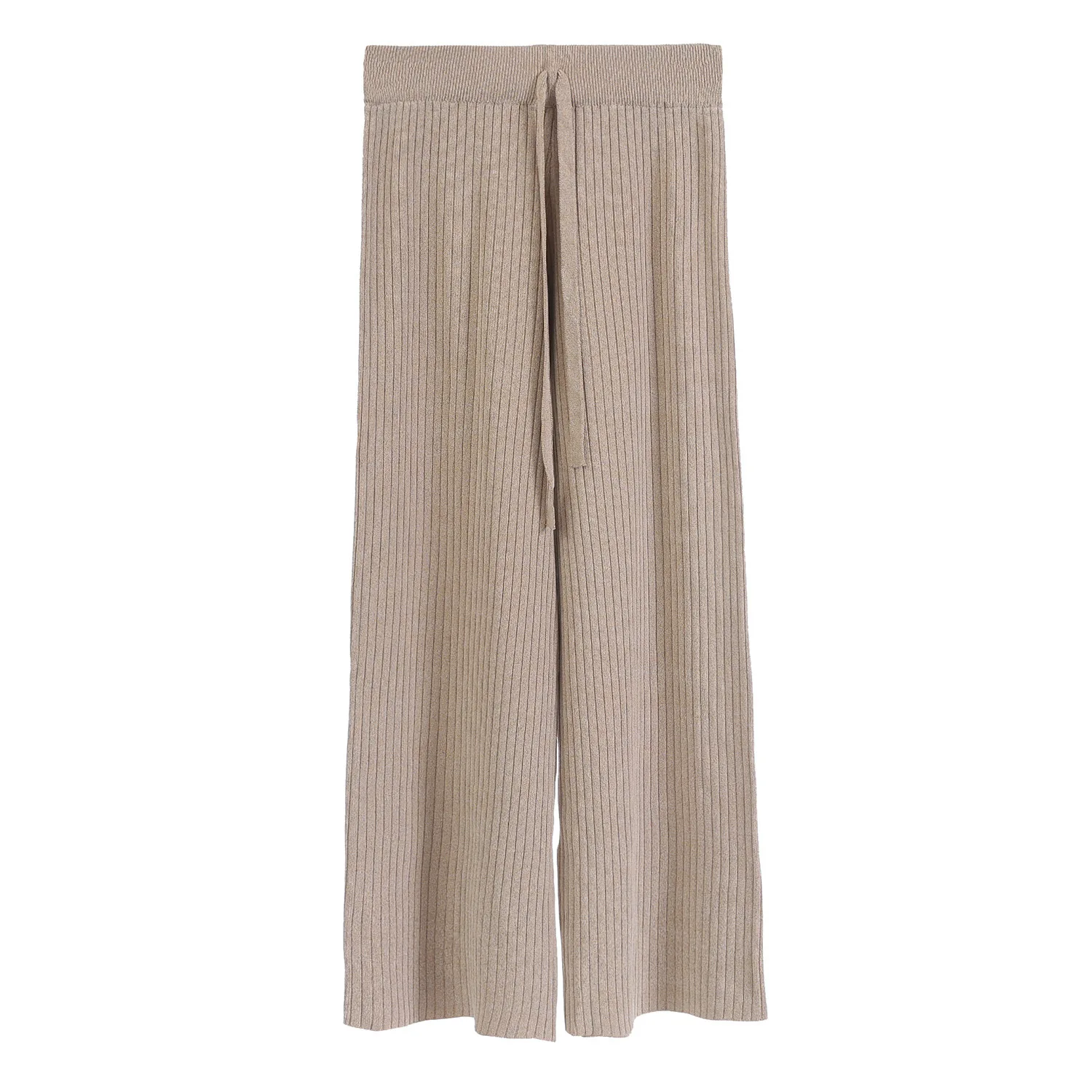 Mujer Versión marrón Delgada Ancha negro 0714 Cintura Sección Y Verano Hielo Beige Coreana Pierna Salvaje La Alta De blanco Cuentas Seda Primavera Pantalones q1ztt