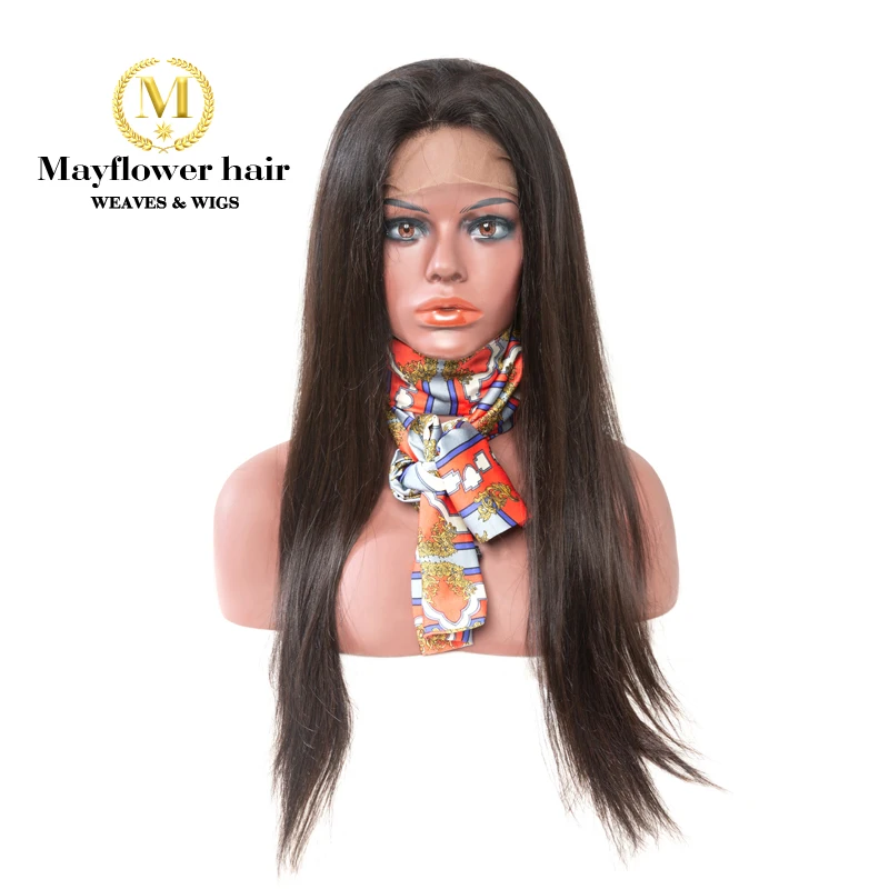 

150% Density Full Lace Wig 100% Virgin Straight hair Natural color Medium size with adjust straps Hair length 8-26" Mayflower