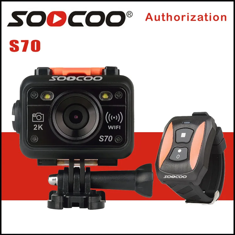 

Original SOOCOO S70 WiFi 2K Sport Action Camera with Watch Remote Control Underwater 60M NTK96660 Video Recorder +option monopod