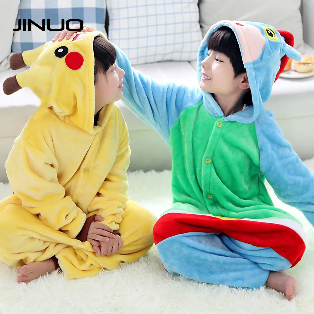 PKQ Зима Дети плюс размеры ночное белье Дешевые JINUO Пижама Onesie одежда для сна