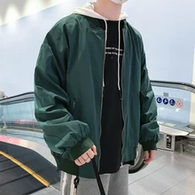 New Men's Pilot Zipper Embroidery Jacket Men's Casual Street Hip Hop Slim Pilot Jacket Men's Clothing Large Size zipper quilted pilot jacket