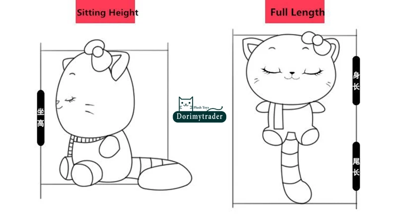 Dorimytrader 100cm Huge Lovely Soft Cartoon Cat Plush Pillow 39'' Cute Stuffed Nice Animal Cat Toy Kids Doll Present DY60387(9)