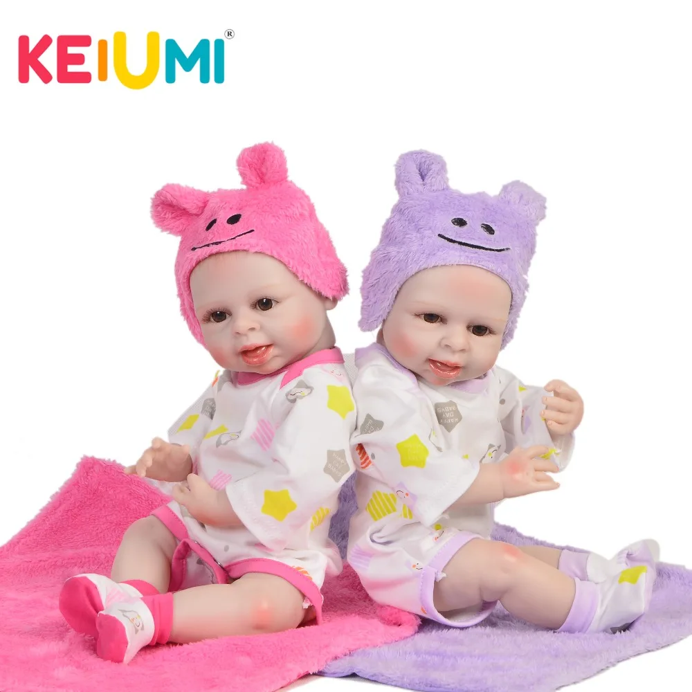 

New Design 19 Inch Reborn Baby Girl Doll Twins Full Body Silicone Realistic Baby Doll For Kids Christmas Gift Bedtime Play Toy