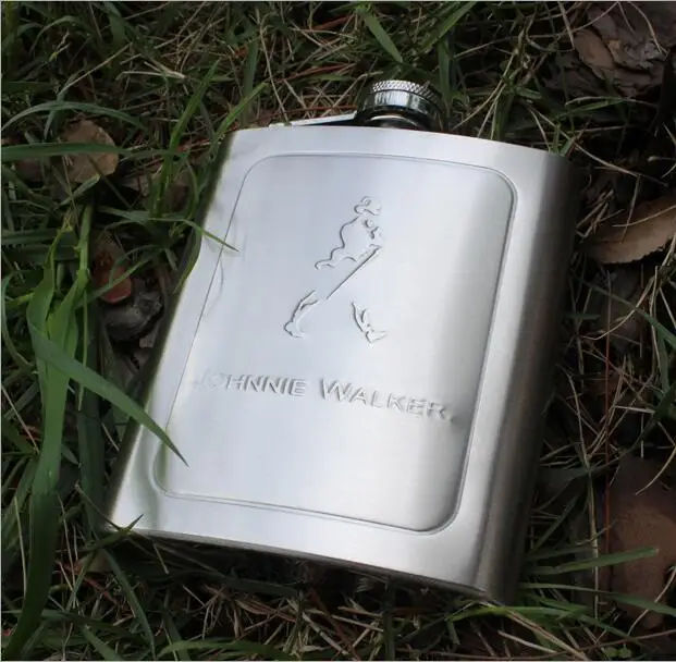 

New Stainless Steel Hip Flask 7oz Embossed Flagon Flasks Wine Beer Whiskey Bottle Alcohol Drinkware
