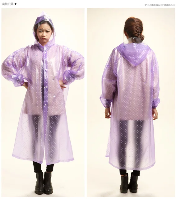 Buy Gaga transparent dot lovers raincoat long raincoat